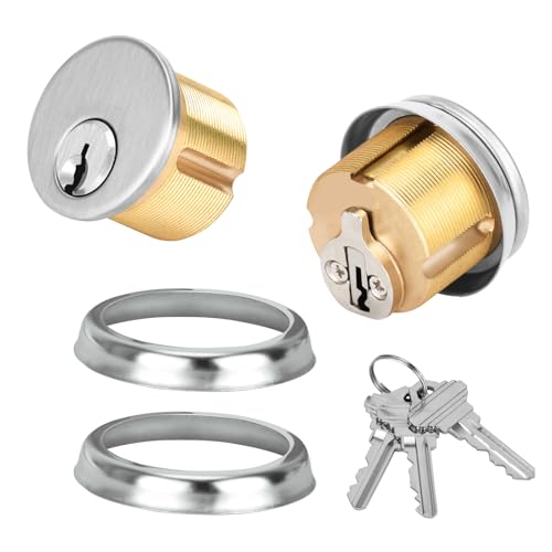 Reetometal Commercial Mortise Lock Cylinder 1 for Adams Rite Kawneer Vistawall and Most Storefront Doors Silver - Image 1