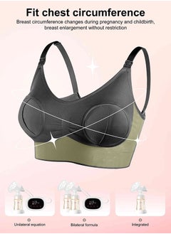 HomarKet Hands Free Pumping Bra, Adjustable Breast-Pump Holding and Nursing Bra,Black(XL)  - Image 3