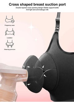 HomarKet Hands Free Pumping Bra, Adjustable Breast-Pump Holding and Nursing Bra,Black(XL)  - Image 4