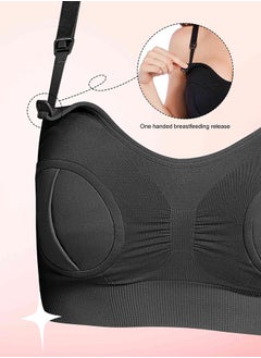 HomarKet Hands Free Pumping Bra, Adjustable Breast-Pump Holding and Nursing Bra,Black(XL)  - Image 5