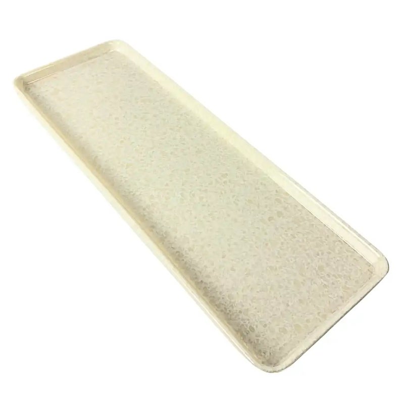 Dynasty' Dynasty Melamine Marble Designed 20 Inch Rectangle Tray- Ivory - Image 1