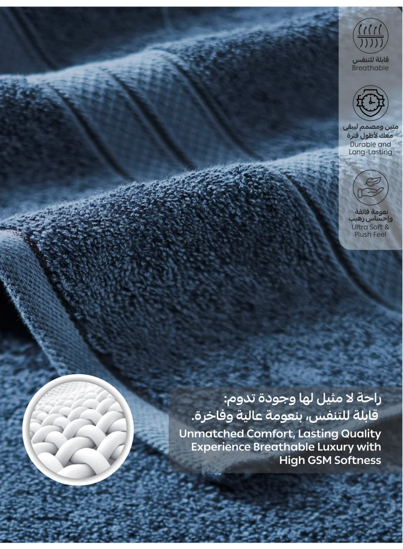 Donetella Bath Towel 4pcs (70x140 cm) 4-Pcs Premium Bath Towel Set (70x140 cm) – 600 GSM 100% Cotton,100% Combed Cotton 600 GSM | Quick Dry, Ultra-Absorbent, Thick & Plush | Ideal for Bath, Spa, Gym, Hotel & Everyday Luxury  | Best Price UAE