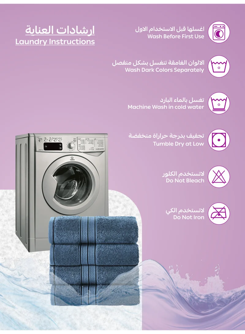 Donetella Bath Towel 4pcs (70x140 cm) 4-Pcs Premium Bath Towel Set (70x140 cm) – 600 GSM 100% Cotton,100% Combed Cotton 600 GSM | Quick Dry, Ultra-Absorbent, Thick & Plush | Ideal for Bath, Spa, Gym, Hotel & Everyday Luxury  | Best Price UAE