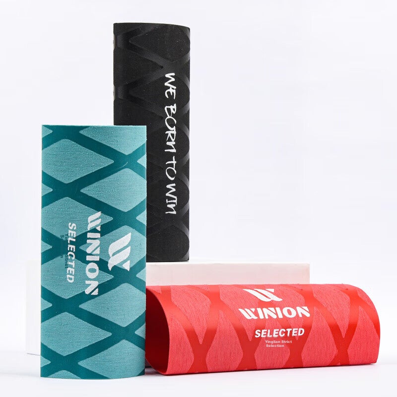 JD Jing Zao WINION Selected Table Tennis Racket Heat Shrink Grip Tape, Non-Slip Sweat-Absorbing Handle Cover, Black Red Green Set - Image 2