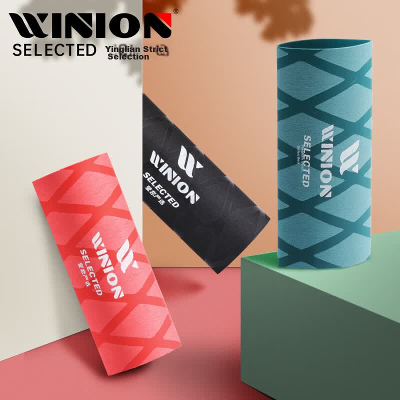 JD Jing Zao WINION Selected Table Tennis Racket Heat Shrink Grip Tape, Non-Slip Sweat-Absorbing Handle Cover, Black Red Green Set - Image 1