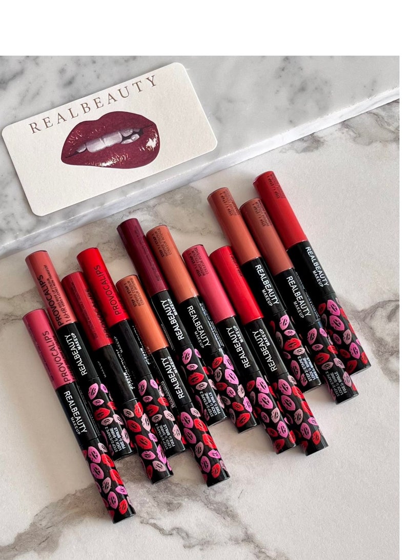 ريل بيوتي ارواج احمر شفاه12 لون مميز