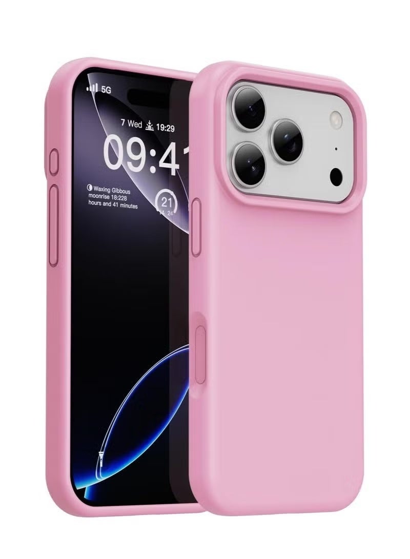 RaboS جراب سيليكون سائل لهاتف iPhone 17 Pro Max | غطاء واقٍ مقاوم للصدمات بملمس حريري ناعم | جراب سيليكون مرن كامل الجسم مضاد للخدش مع بطانة من الألياف الدقيقة لهاتف iPhone 17 Pro Max - Image 1