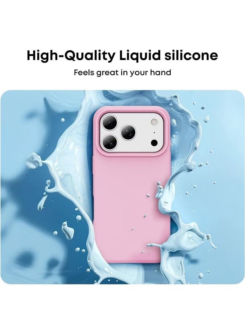 RaboS جراب سيليكون سائل لهاتف iPhone 17 Pro Max | غطاء واقٍ مقاوم للصدمات بملمس حريري ناعم | جراب سيليكون مرن كامل الجسم مضاد للخدش مع بطانة من الألياف الدقيقة لهاتف iPhone 17 Pro Max - Image 5