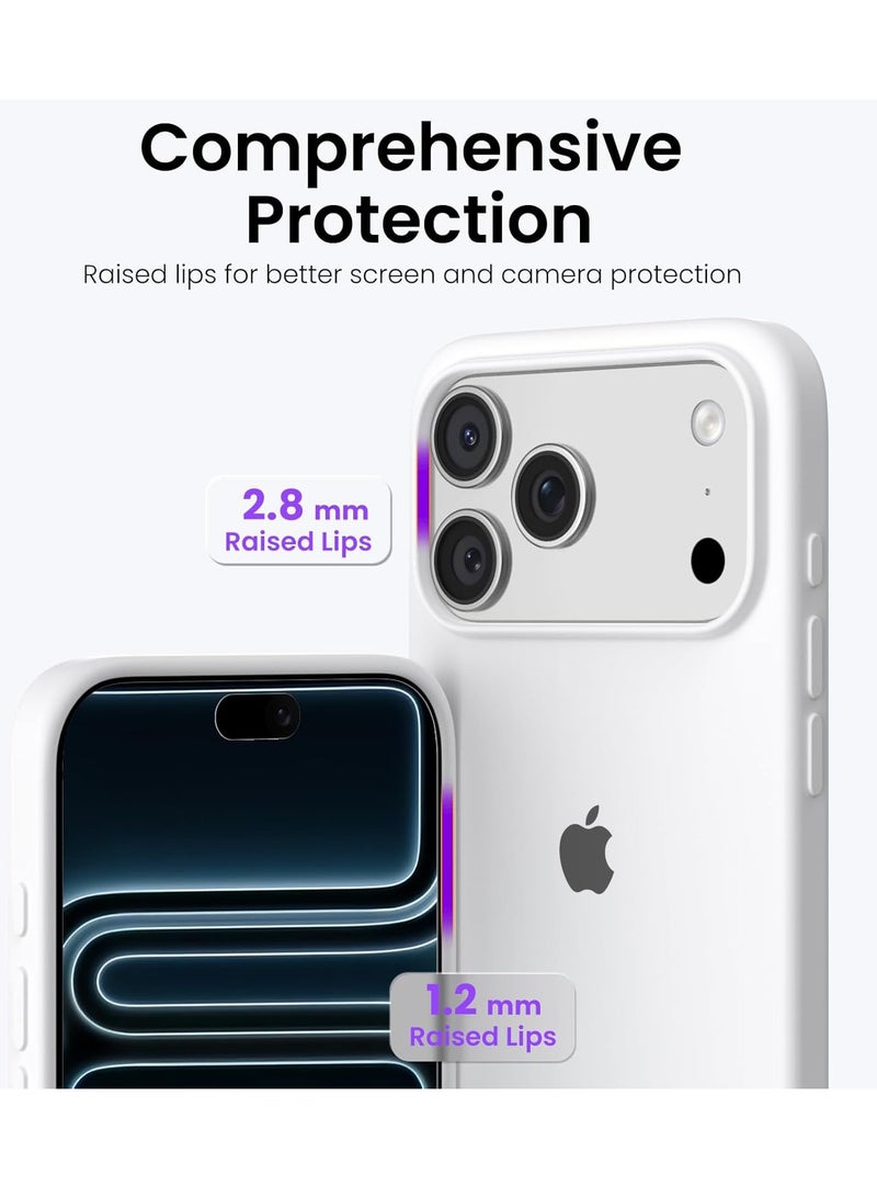 iPhone 17 Pro Max Case Liquid Soft Silicone iPhone 17 Pro Max Cover Anti Scratch with Inside Microfiber Lining Shockproof Protective Phone Case for iPhone 17 Pro Max - Image 3