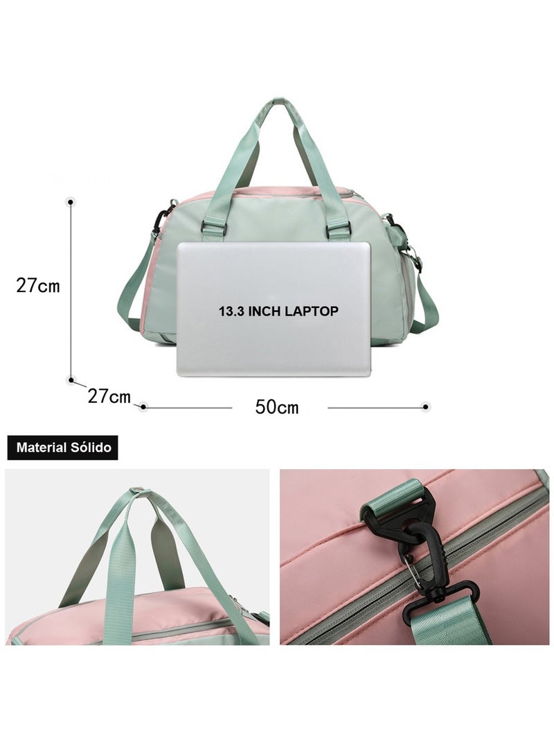 Aurrako Gym Bag Travel Bag For Man/Women,Duffle Sport Handbag for Travelling Large Capacity with Compartment and Wet Pocket Waterproof - Image 3