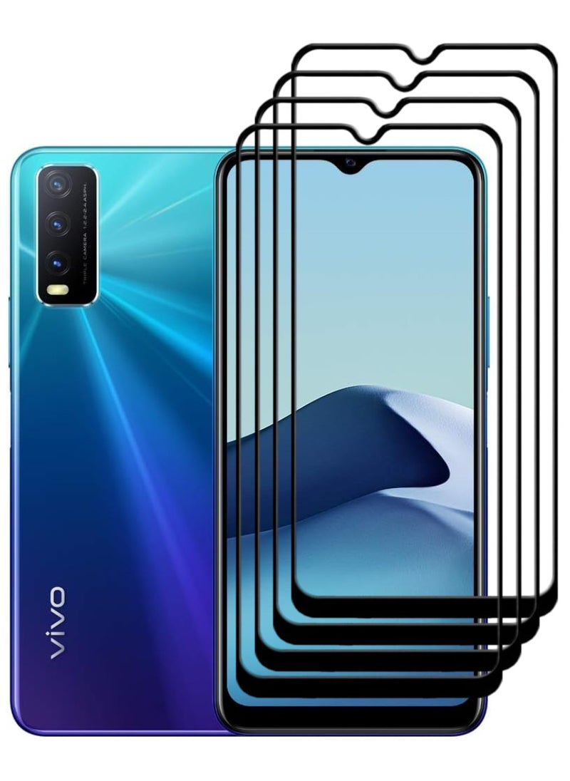 ACLIX 4 Pieces Antistatic ESD Dustproof Premium Quality High Definition Tempered Glass Screen Protector Designed For vivo Y20 - Image 1