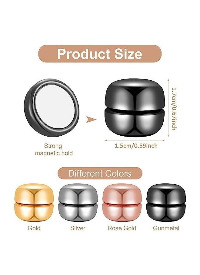 BAEKO - 4 Pair Hijab Magnetic Pins，No-Snag Multi-Use Hijab Magnets, Professional Pinless Magnetic Hijab Pins, Shiny and Matte Style Pack - Image 1
