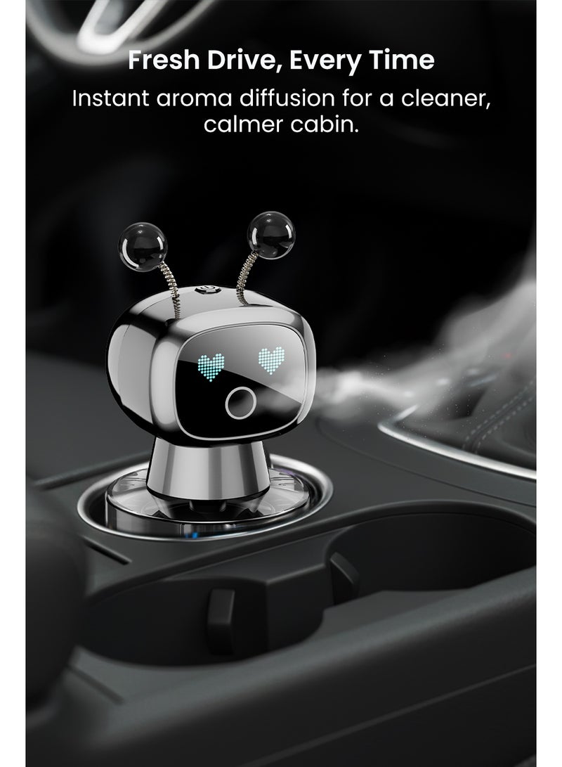Moxedo Drive Mist Essential Aroma Diffuser Wireless Nebulizing Diffuser Aromatherapy Auto Vibration Mode 4 Working Modes with Essential Oil for Car Home Office Bedroom - Image 3