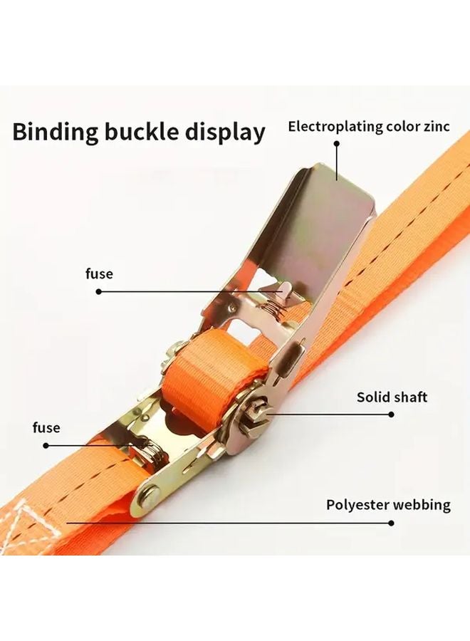 Universal Truck Binding Strap Tightener Self Locking Rope Ratchet 157 48inch Cargo Tie - Image 4