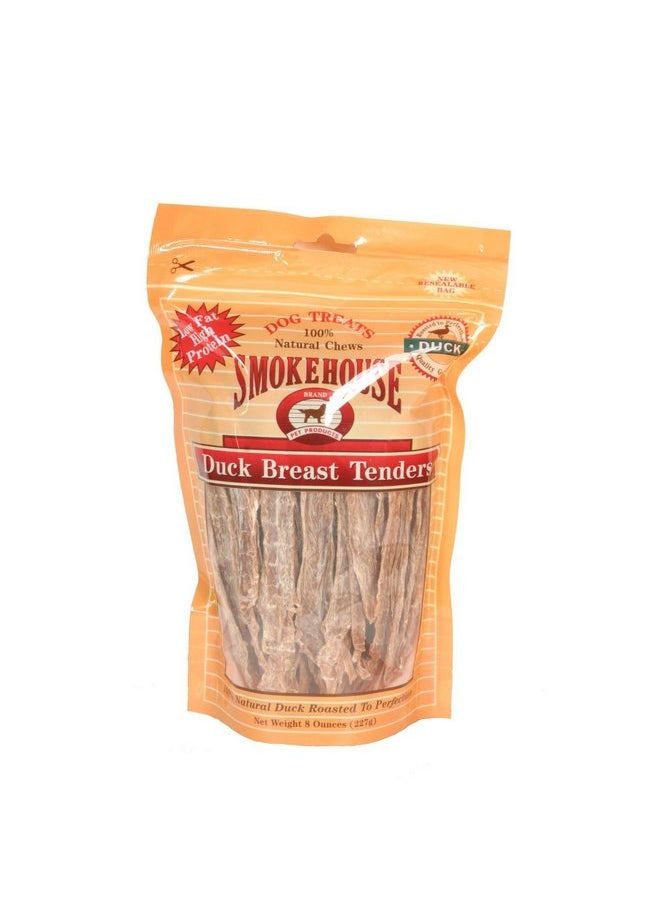 مكافآت الكلاب من صدور البط الطبيعية بنسبة 100% من Smokehouse، 8 أونصات  - Image 1