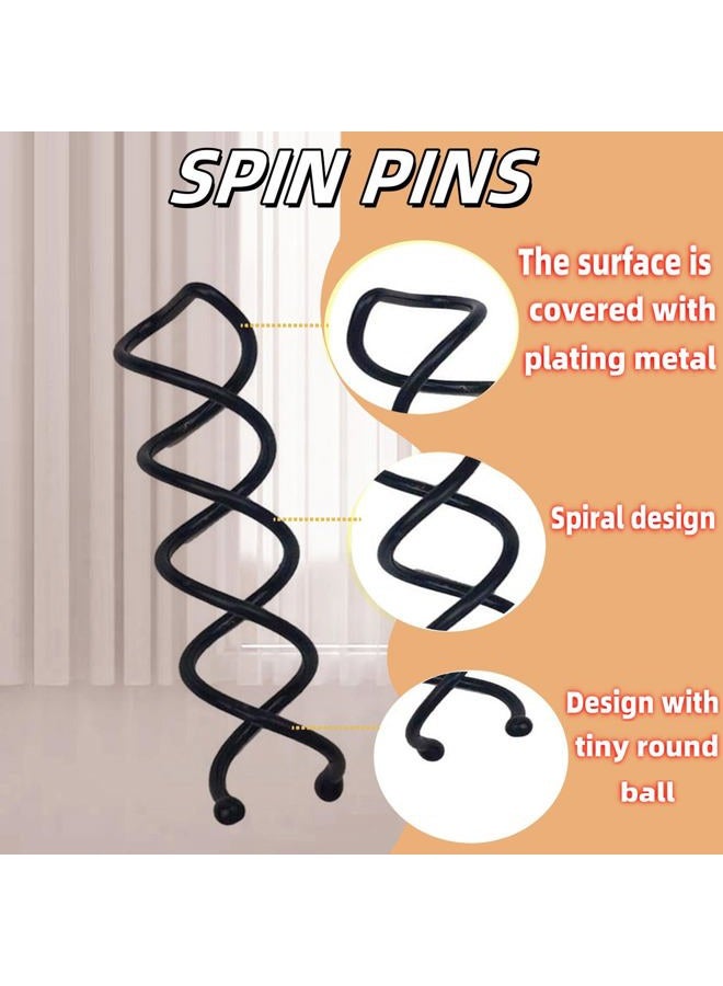 Hyamass Spiral Bobby Hair Pins (Black, 50 Pieces) - Image 5