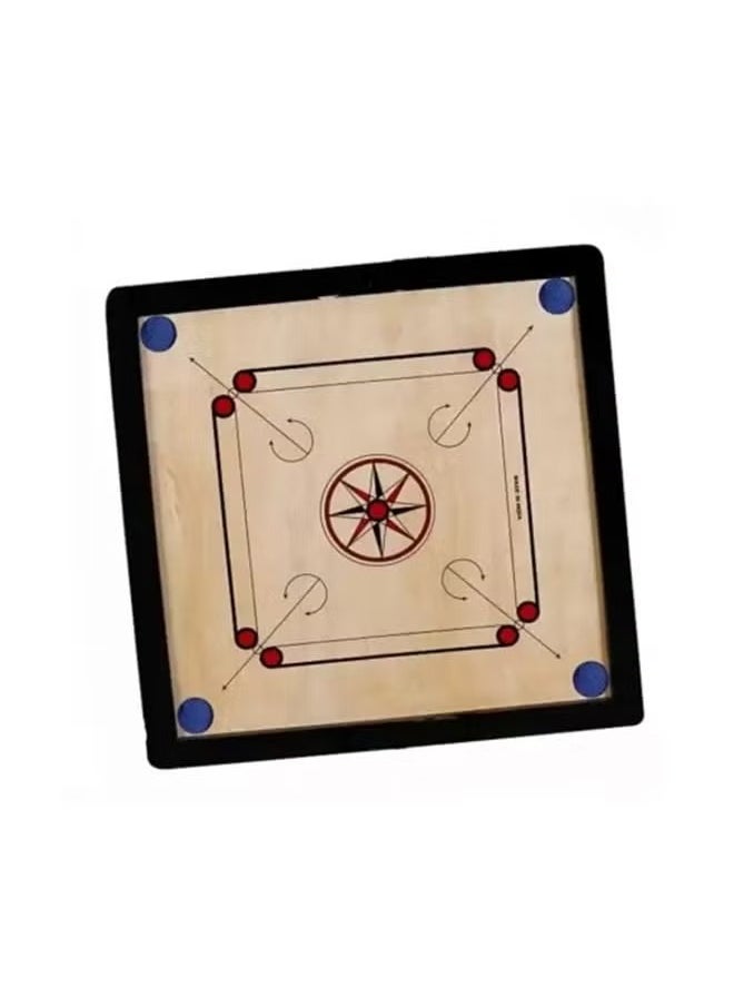 24" Wooden Carom Board Backgammon Game with 24 Coins and Striker Set