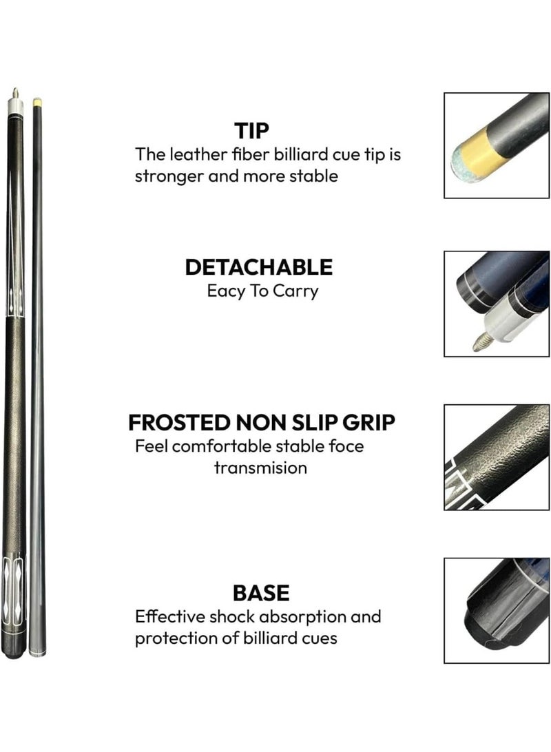 Carbon Fiber Pool Cue Stick 1/2 Joint with 9mm Tip – Professional 2-Piece Snooker Cue with Portable Carry Case & Durable Storage Bag (Black) - Image 4