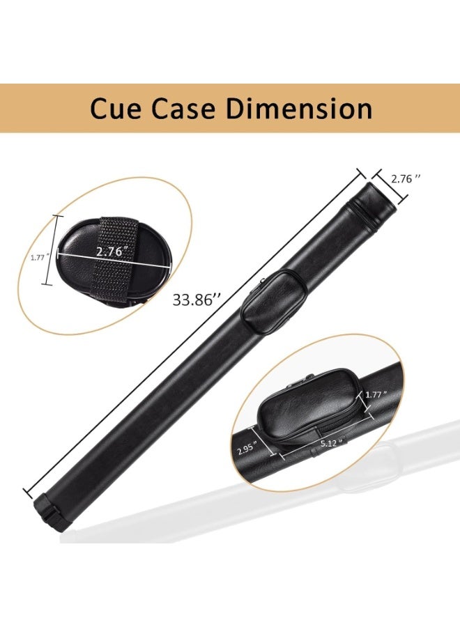 Carbon Fiber Pool Cue Stick 1/2 Joint with 9mm Tip – Professional 2-Piece Snooker Cue with Portable Carry Case & Durable Storage Bag (Black) - Image 5