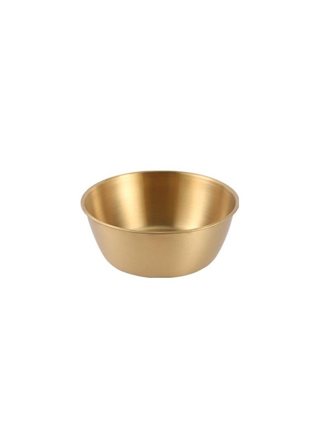 HuHa 304 Stainless Steel Seasoning Bowl Restaurant Rice Wine Snack Serving Bottle, Model: 13cm Without Handle Gold - Image 1