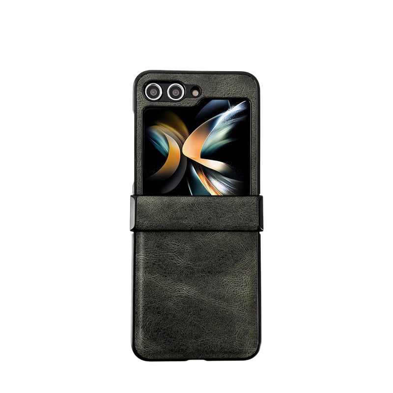 غطاء واقي، مقاوم للصدمات لـ Samsung Galaxy Z Flip 5، PC، أخضر باللون الأخضر للتنقل اليومي سهل التخزين للطاولة - Image 1
