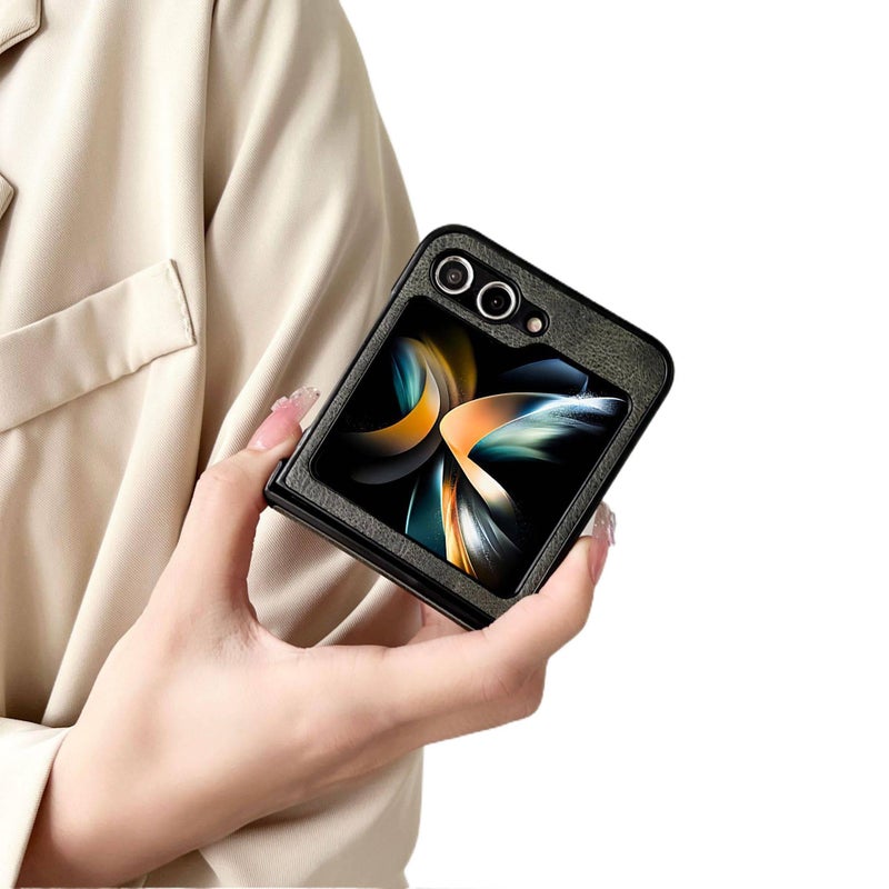 غطاء واقي، مقاوم للصدمات لـ Samsung Galaxy Z Flip 5، PC، أخضر باللون الأخضر للتنقل اليومي سهل التخزين للطاولة - Image 3