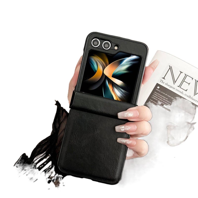 غطاء واقي، مقاوم للصدمات لـ Samsung Galaxy Z Flip 5، PC، أخضر باللون الأخضر للتنقل اليومي سهل التخزين للطاولة - Image 4