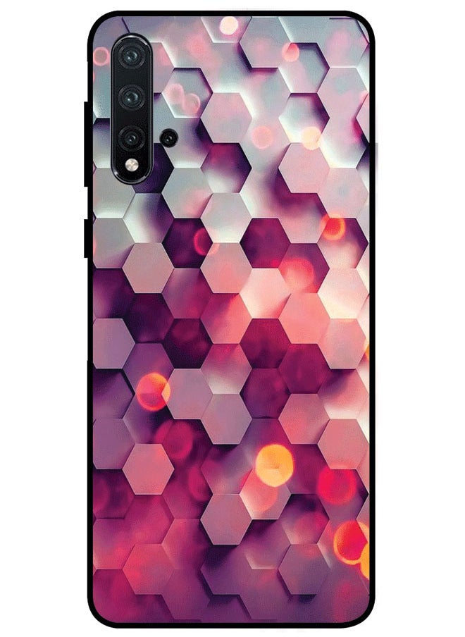 EYE CATCH Protective Case Cover For Huawei Nova 5 Premium Series Protective Case Cover For Huawei Nova 5 Hexagon Pattern  - Image 1