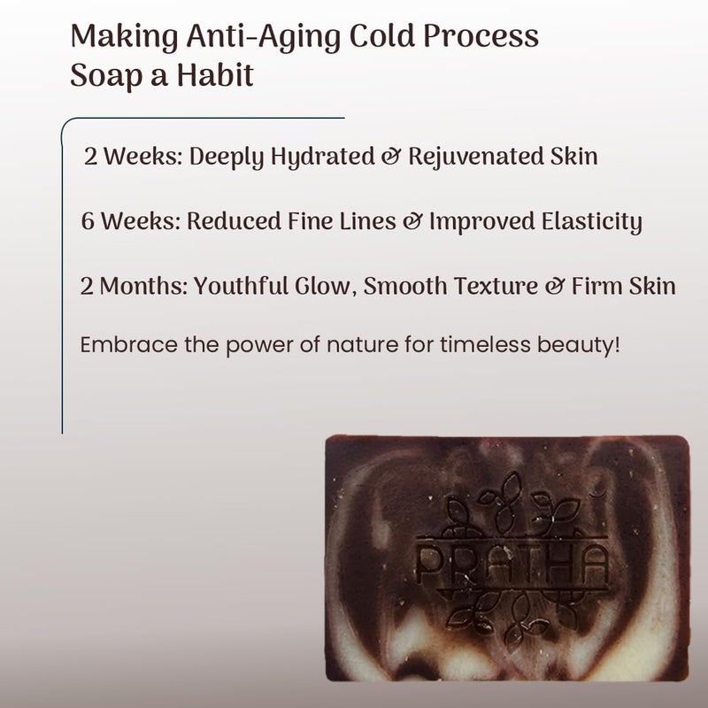 Pratha Cold process Soap | Anti-Aging BHA, AHA Collagen Retinol - Cold Process Handmade Bathing Bar- Pack of 1-100 g - Image 4