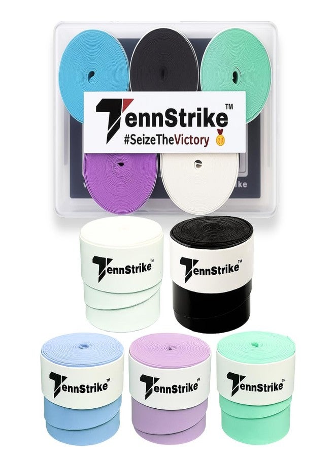 Tennstrike Badminton Grip Box | Pack of 5 | Sweat-Absorbent, Anti-Slip, Tacky, Durable Grips | Multi Color Racket Overgrip Tape for Badminton, Tennis, Pickleball and More - Image 2