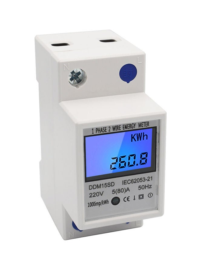 NIBEMINENT Single Phase DIN-Rail Energy Meter White - Image 1