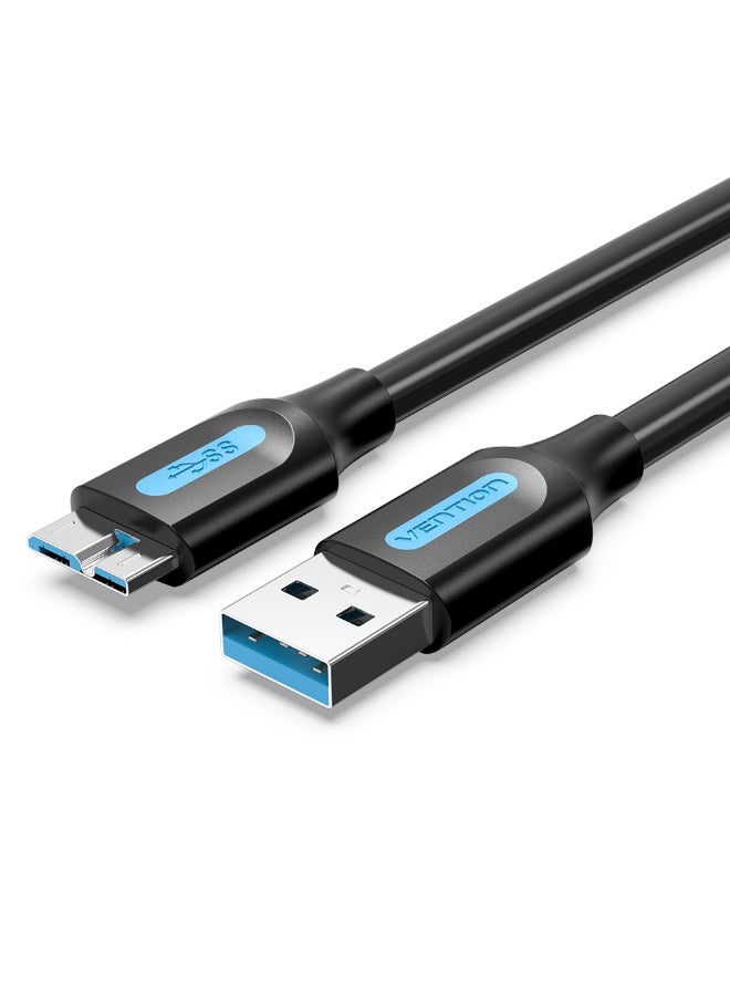 VENTION USB 3.0 A to Micro-B  Male  Male Cable Black PVC Type Model - Image 1