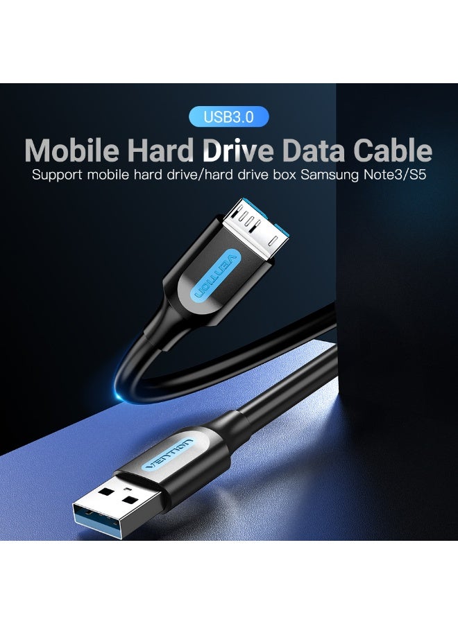 VENTION USB 3.0 A to Micro-B  Male  Male Cable Black PVC Type Model - Image 2