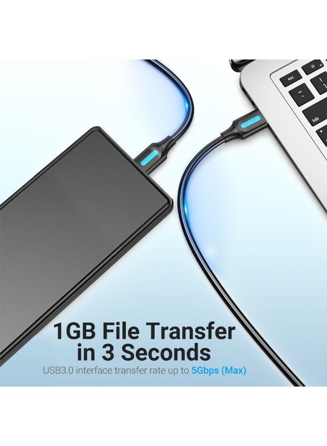 VENTION USB 3.0 A to Micro-B  Male  Male Cable Black PVC Type Model - Image 4