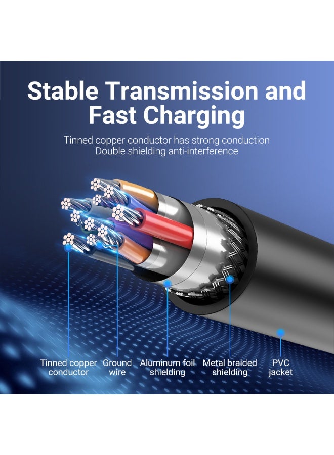 VENTION USB 3.0 A to Micro-B  Male  Male Cable Black PVC Type Model - Image 5