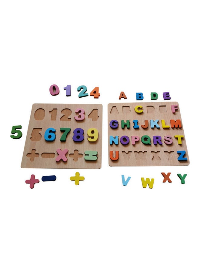Pack Of 2 Numbers And Alphabets Letters Puzzle Board 22 x 24.5cm - Image 3