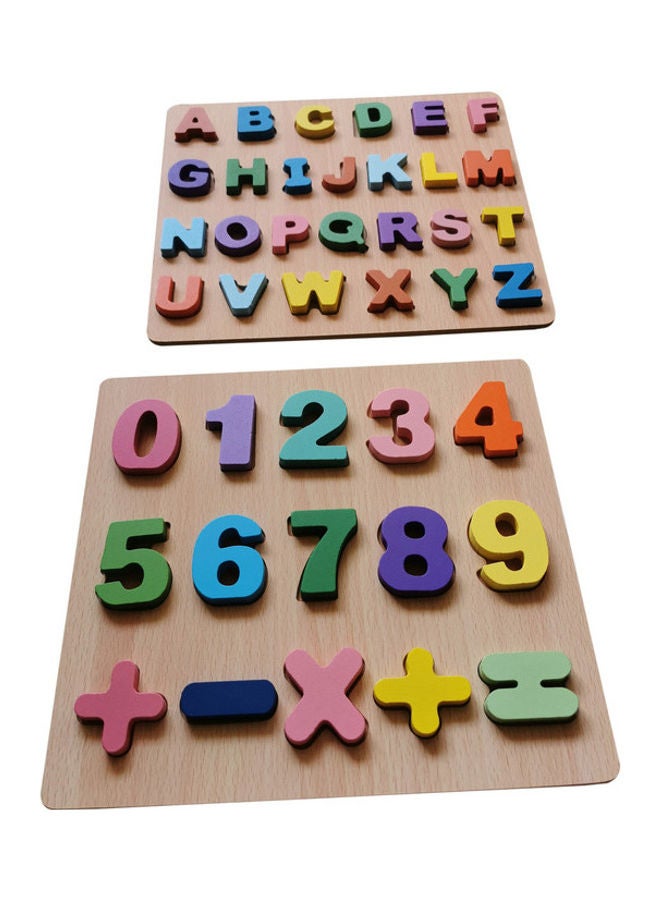 Pack Of 2 Numbers And Alphabets Letters Puzzle Board 22 x 24.5cm - Image 4