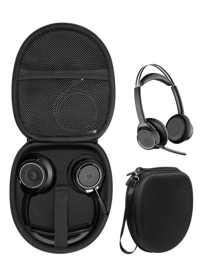 اول ترافل حافظة سماعات رأس Alltravel لأجهزة Plantronics Voyager Focus UC، Blackwire 3210، C3210، 5210، 5220، 3220؛ ومناسبة أيضًا لأجهزة Jabra Evolve 65، 65UC، 40، 40 UC، 20 UC؛ وH800، H820e، H390، h540، H650e، H570 - Image 1