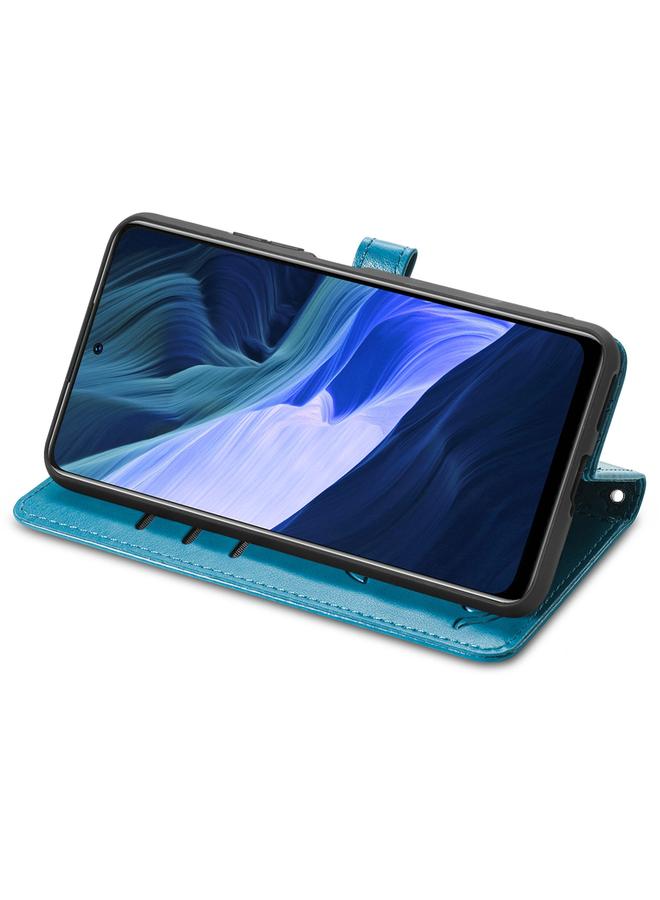 زبون جراب لهاتف Infinix Note 10، جراب جلدي أفقي قابل للطي بنقشة قطة وكلب جميلة، مع حامل وفتحات للبطاقات ومحفظة ومشبك كرتوني وحبل تعليق - Image 4