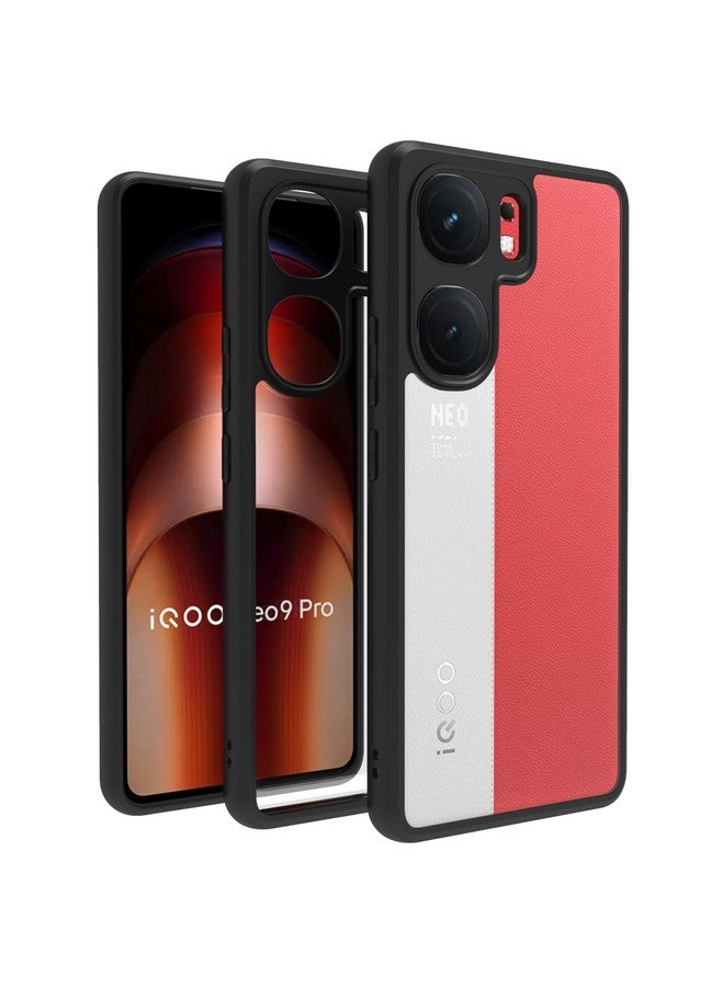 RIGGEAR Shockproof Sleek Hybrid Armor Back Cover Case Compatible with iQOO Neo 9 Pro 5G (Clear PC + Black TPU Bumper) - Image 1