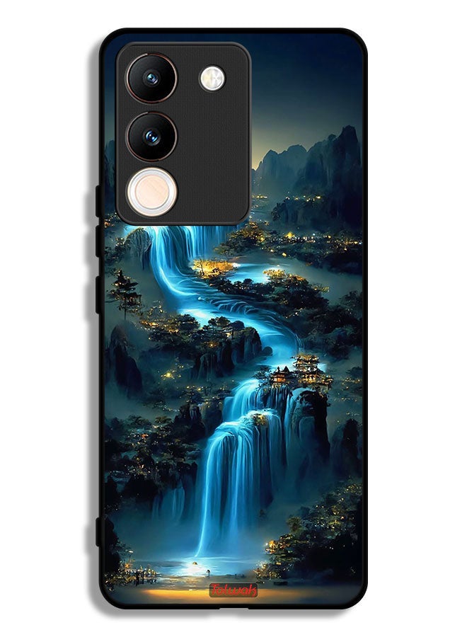 Tolwak غطاء واقي لهاتف vivo V29e بفن الشلالات - Image 1