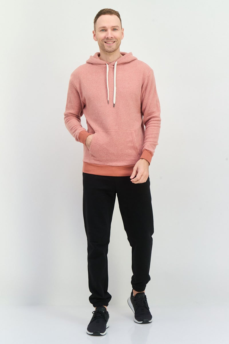 Feat Men Hooded Long Sleeves Heather Sweatshirt, Brown - Image 4