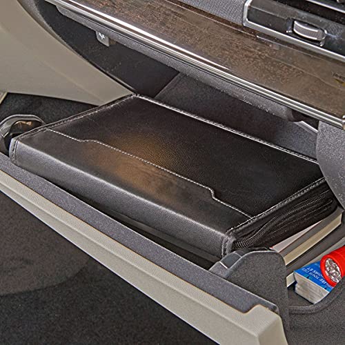 High Road Car Owners Manual Case and Glove Compartment Document Holder - Pebbled Faux Leather Glove Box Organizer for Car, SUV, Truck - Image 2