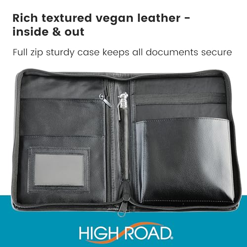 High Road Car Owners Manual Case and Glove Compartment Document Holder - Pebbled Faux Leather Glove Box Organizer for Car, SUV, Truck - Image 5