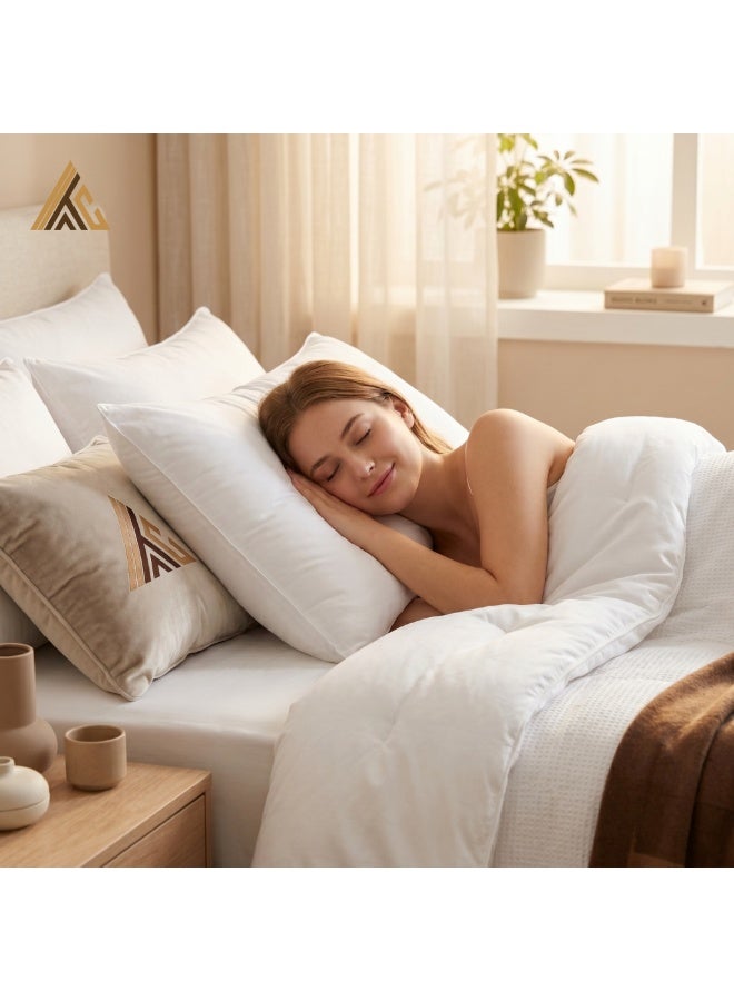Luxurious Soft Sleeping Pillows – 3-Pack – Microfiber Cover, Hypoallergenic Fill – 800g - Image 2