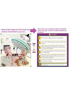 Game Development Group Stare Board Game A Game Where Players Recall What They See. Fun Image Cards Challenge Players' Observational Powers! Classic Party And Game Night Fun For Adults And Family. Ages 15 To Adult  - Image 4