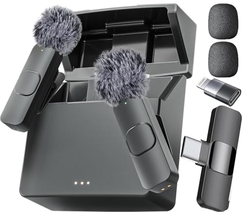 Mini Mic Pro (Latest Model - Wireless Microphone for iPhone, iPad, Android, Lavalier Microphone for Video Recording - iPhone Mic Crystal Clear Recording with USB-C (with Charging Case) - Image 1