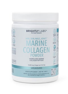 BRIGHTLY LABS Marine Collagen Peptides Unflavored 10g Per Serving Boost Skin Hair & Joint Health Naturally with Every Scoop  - Image 1