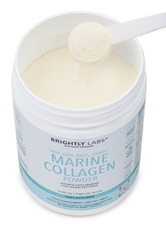 BRIGHTLY LABS Marine Collagen Peptides Unflavored 10g Per Serving Boost Skin Hair & Joint Health Naturally with Every Scoop  - Image 3