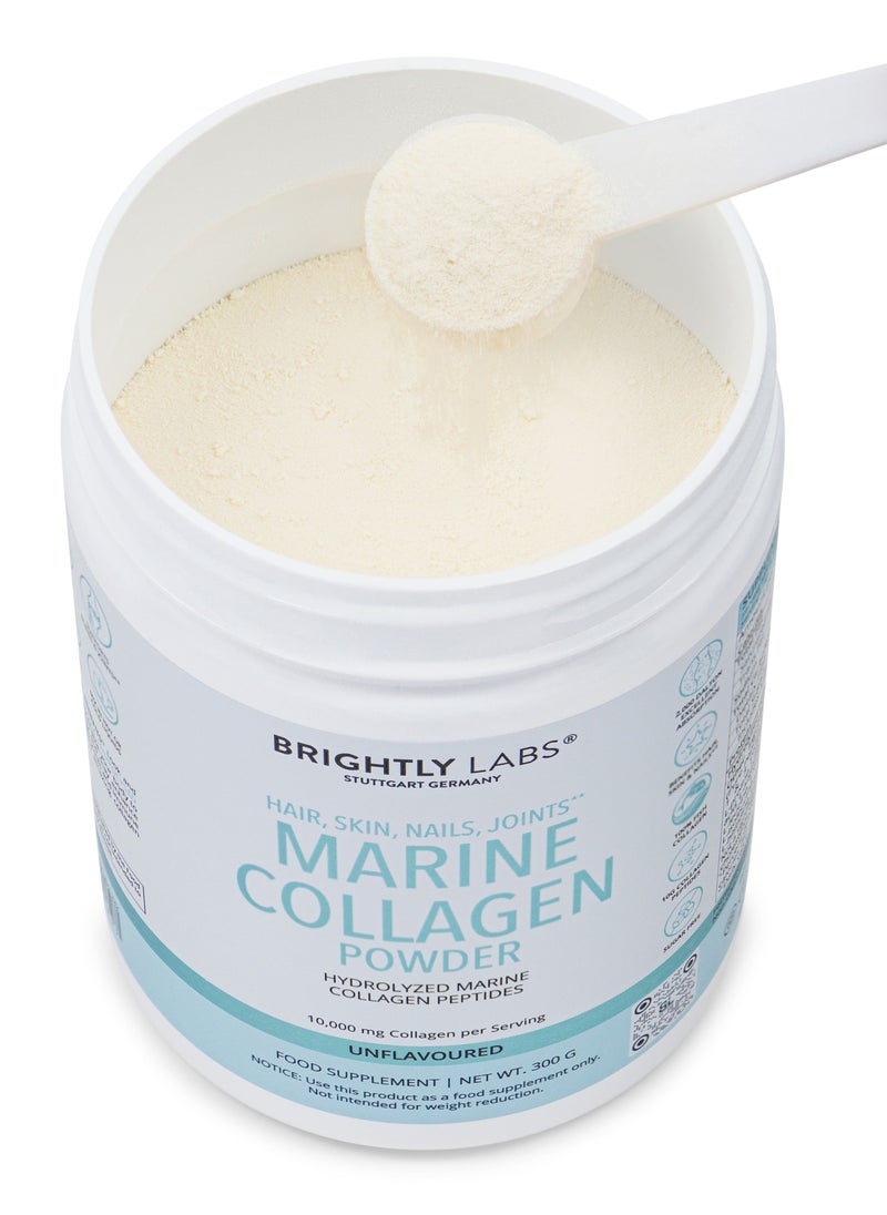 BRIGHTLY LABS Marine Collagen Peptides Unflavored 10g Per Serving Boost Skin Hair & Joint Health Naturally with Every Scoop  - Image 3